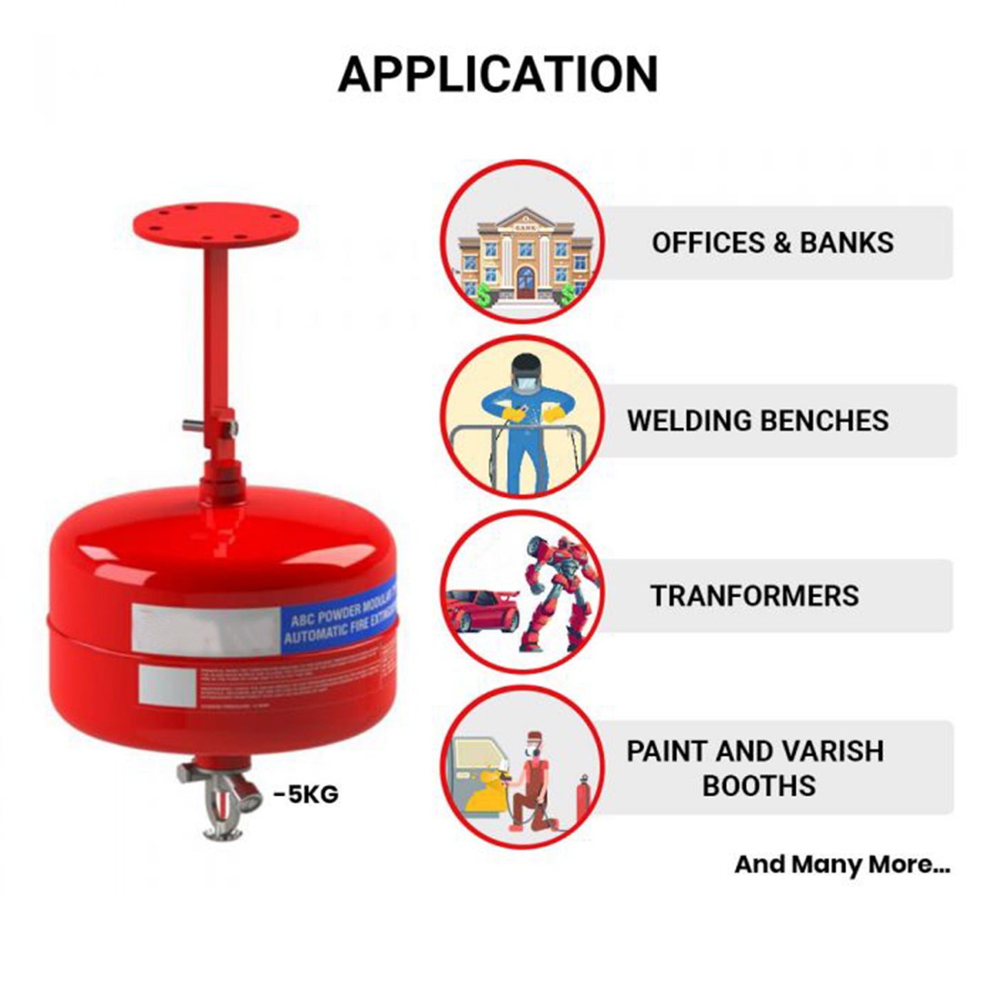 6kg Automatic ABC Type Fire Extinguisher – Ceiling Mounted Fire Safety