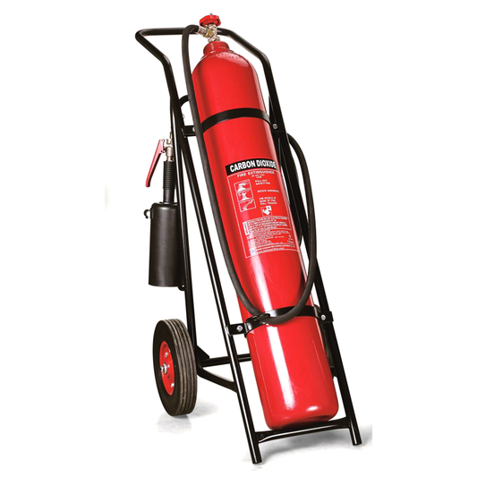 Carbon Dioxide CO₂ Fire Extinguisher with Trolly