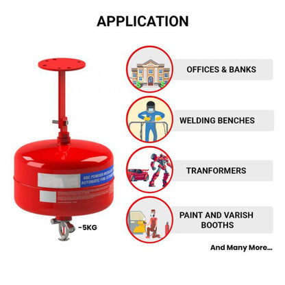 6kg Automatic ABC Type Fire Extinguisher – Ceiling Mounted Fire Safety